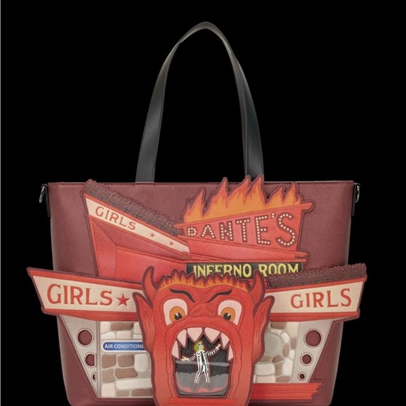 Loungefly Beetlejuice Dantes Inferno Tote Bag with Coin Purse - Picture 6 of 6